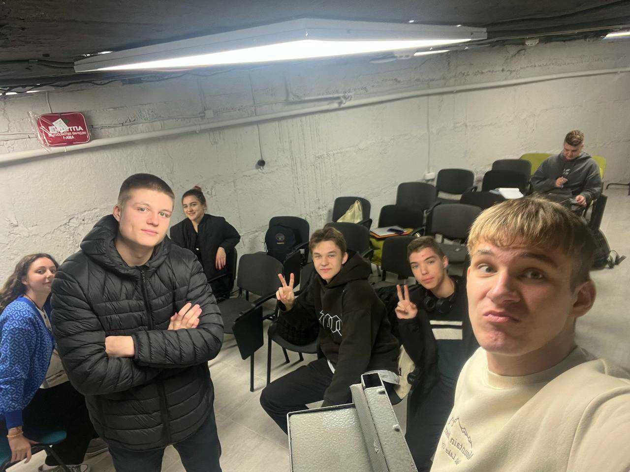 Kyiv School of Economics students defiant in shelter