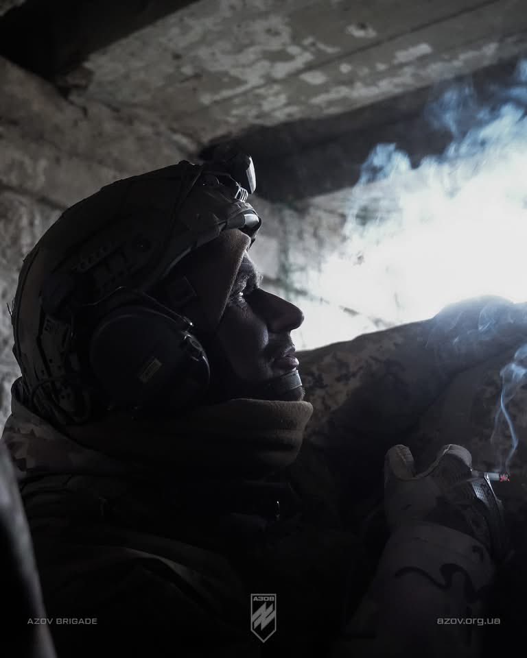 Azov Brigade infantry positions in the Toretsk direction