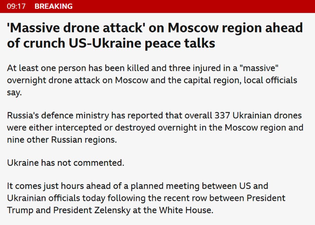 Ukraine launches record drone attack on Russia before Saudi talks