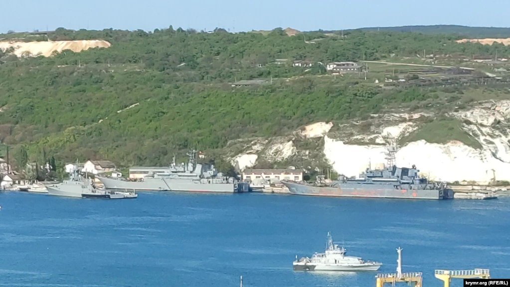 Two Project 775 landing ships in Sevastopol’s Sukharnaya Bay