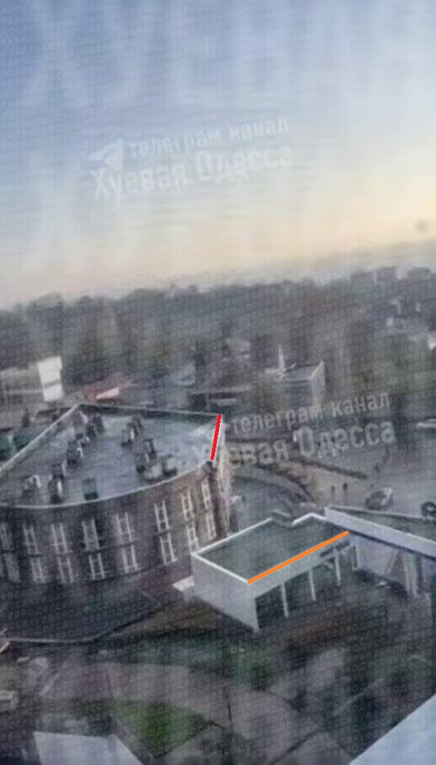 Russian Gerbera drone hits unfinished apartment building in Odesa
