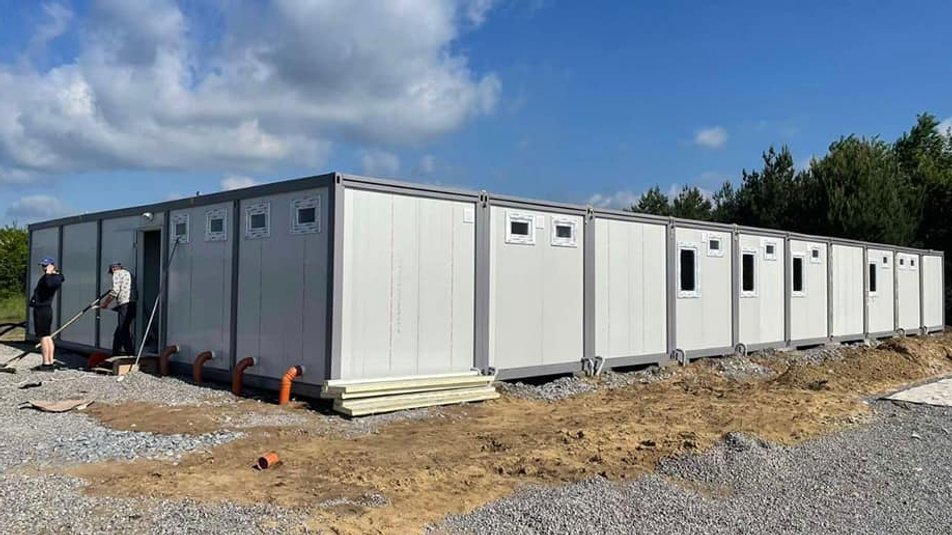 Modular town for refugees nears completion in Lviv Oblast
