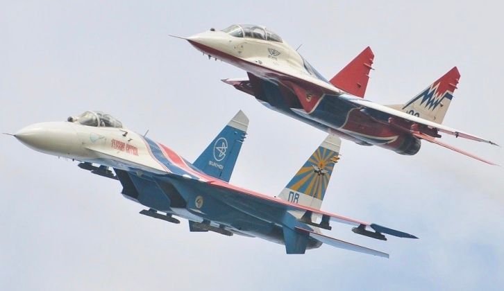 Russian Su-27UB en feu à Armavir