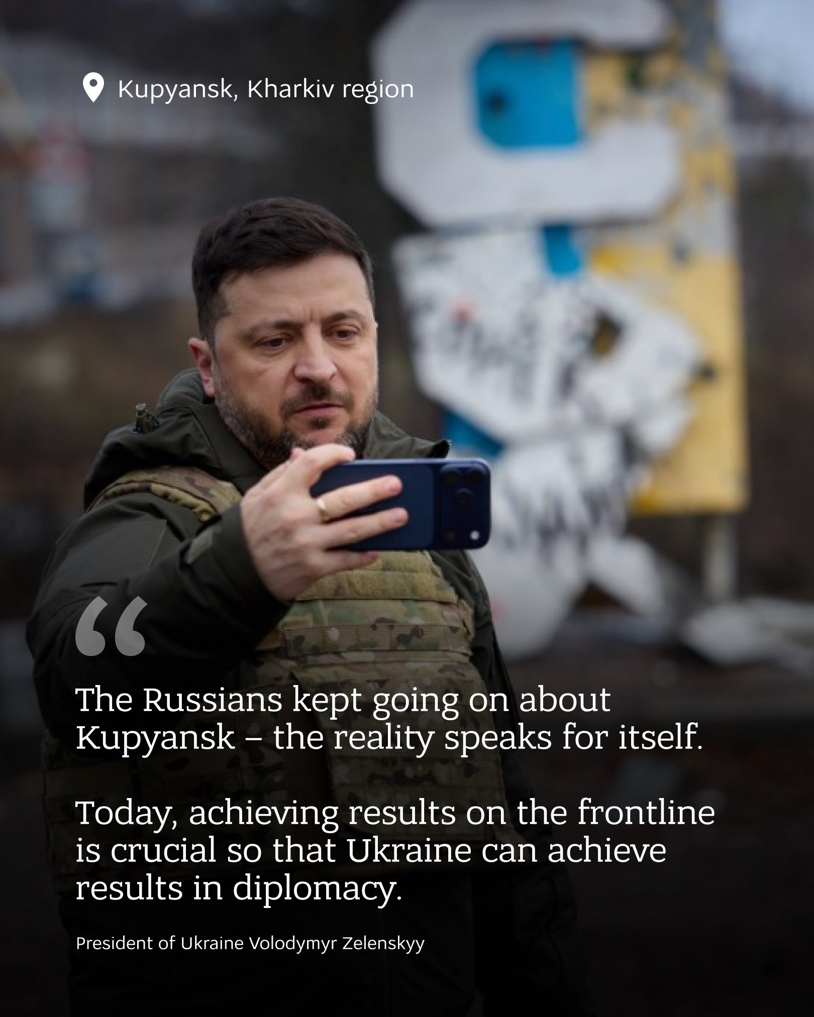 Zelenskyy Visits Kupyansk Sector, Thanks Ukrainian Soldiers Repelling Russians