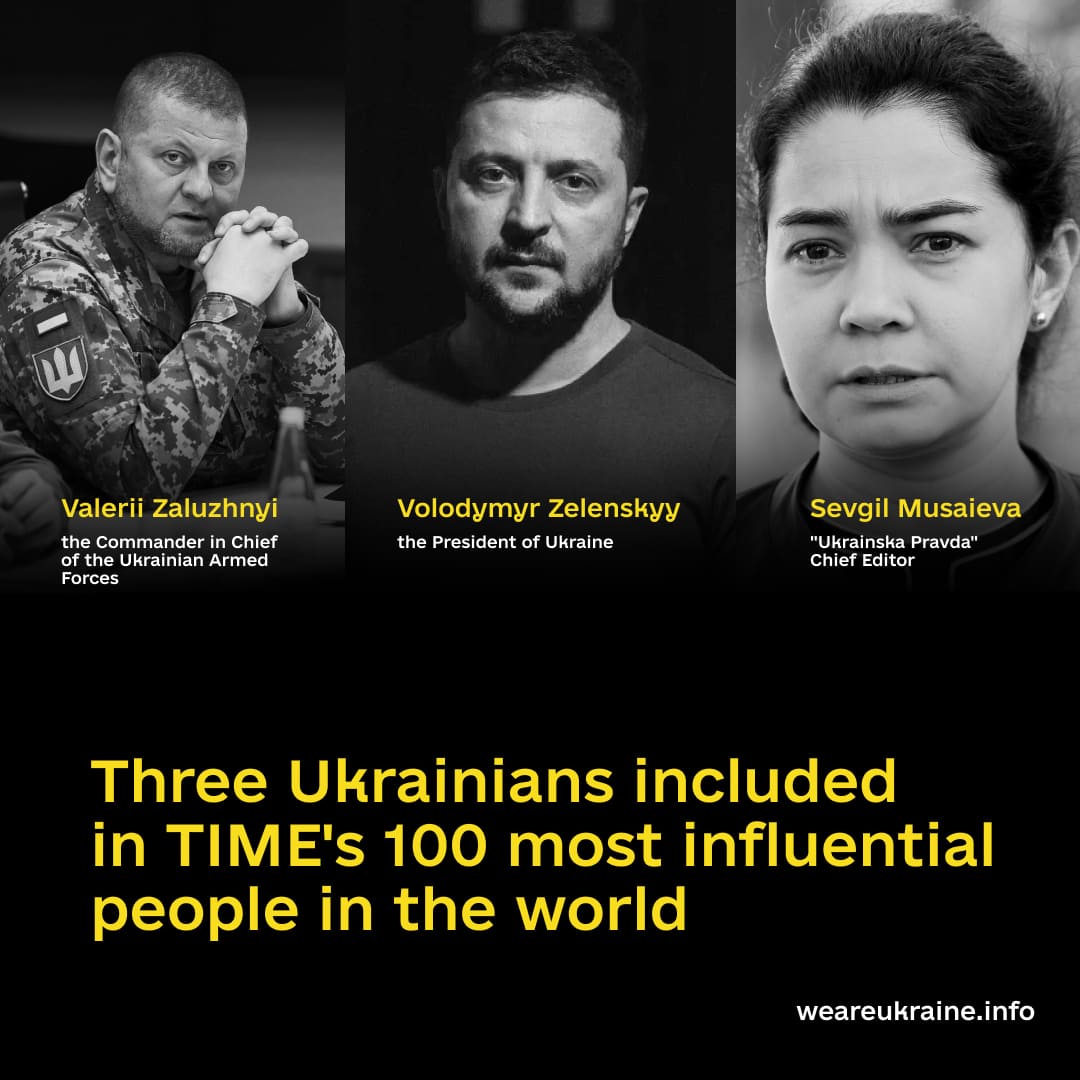 Three Ukrainians on TIME’s 100 Most Influential People 2022
