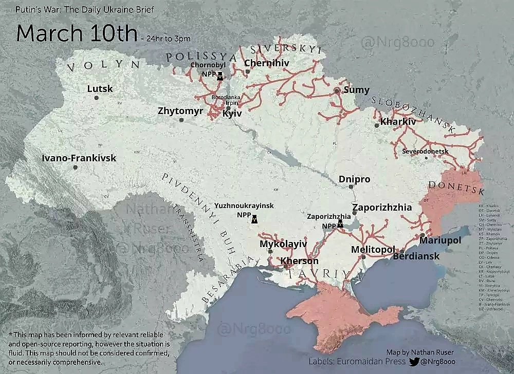 Report on Russian escalation near Kyiv and bombardments