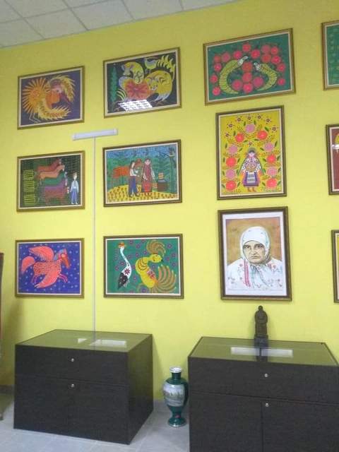 Ukrainian folk art museum, paintings by Maria Pryimachenko, destroyed by Russian forces.