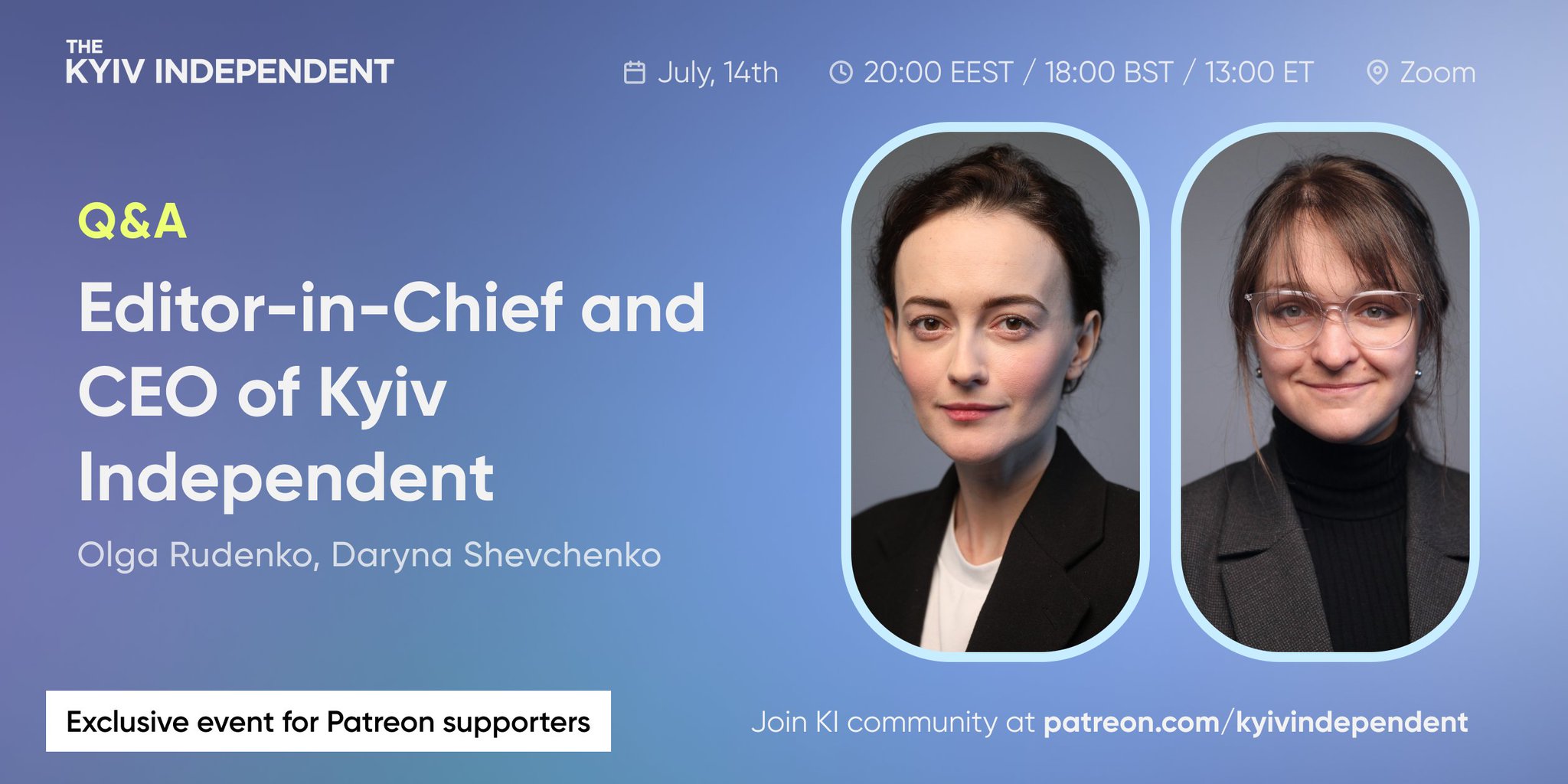Kyiv Independent hosts exclusive online event for Patreon supporters