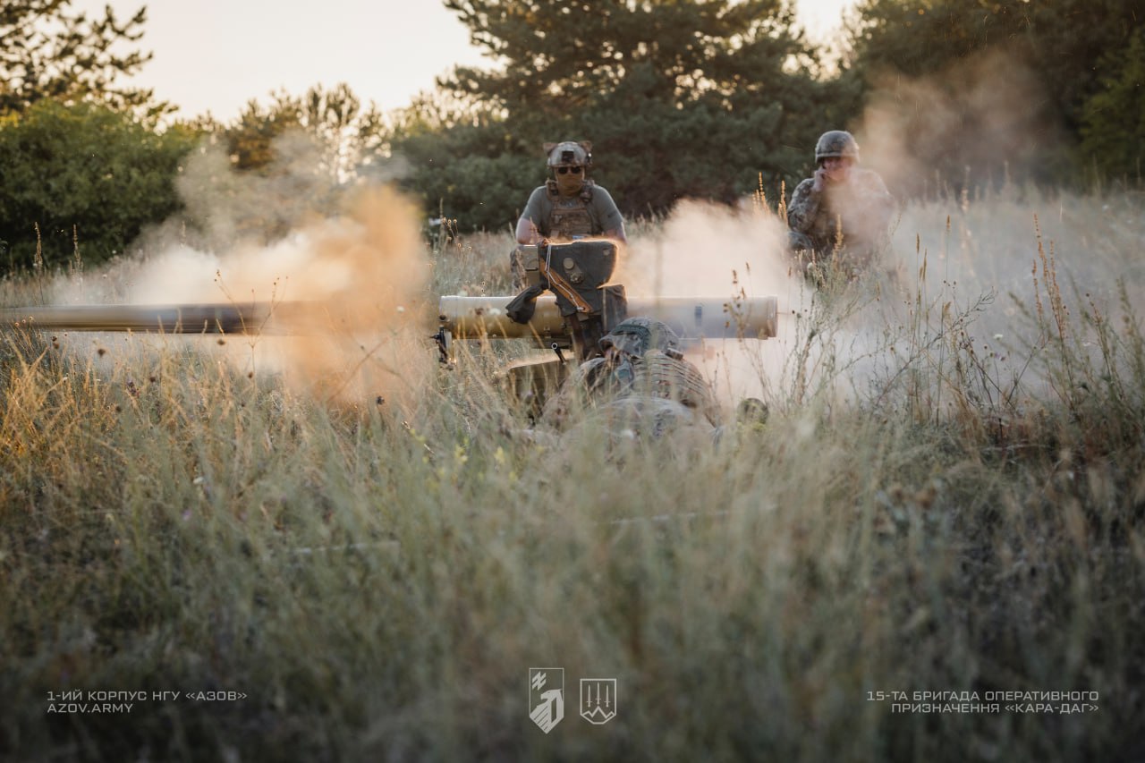 15th Kara-Dag Brigade operators utilize anti-tank weapons against enemy targets