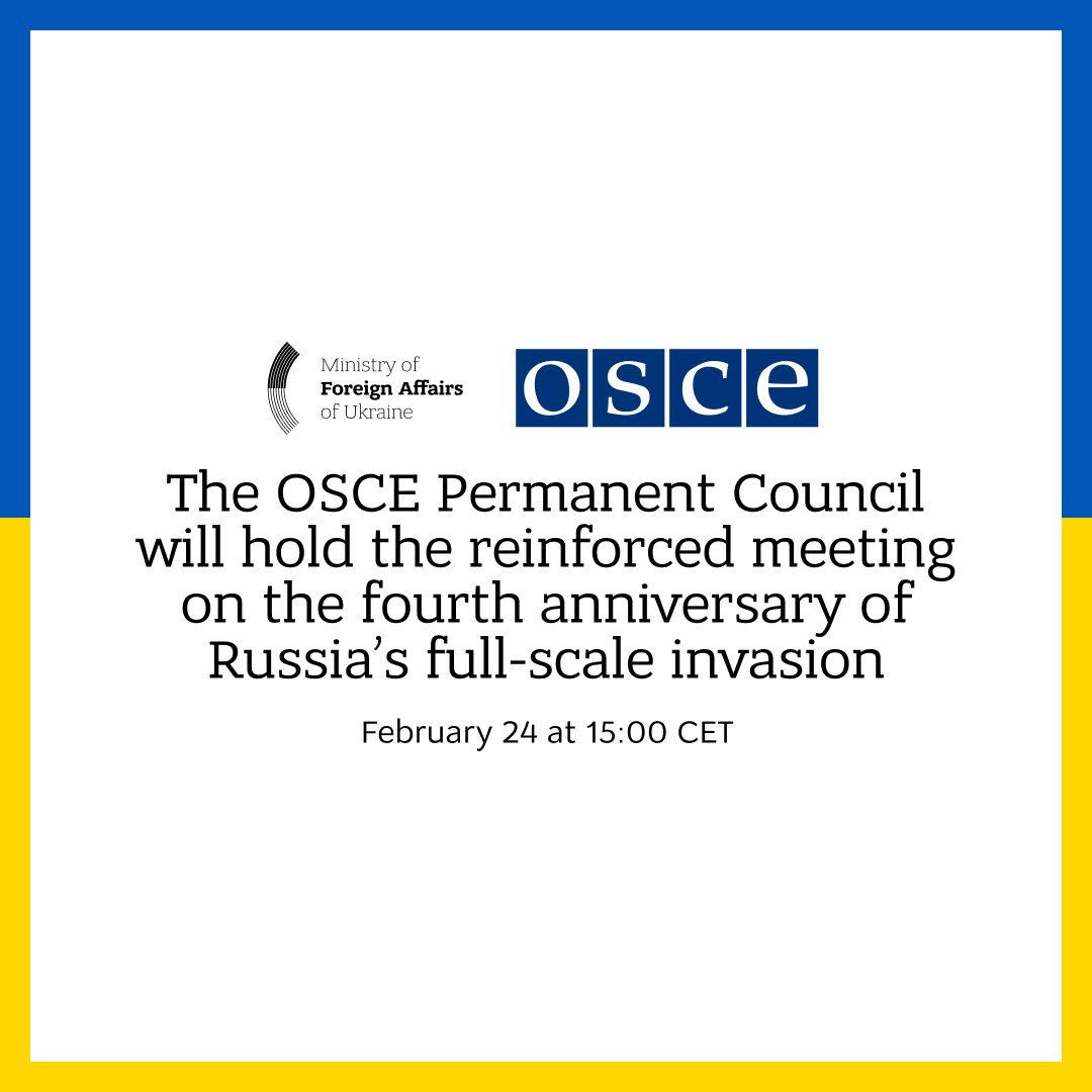 OSCE Permanent Council meeting on fourth anniversary of Russia’s invasion