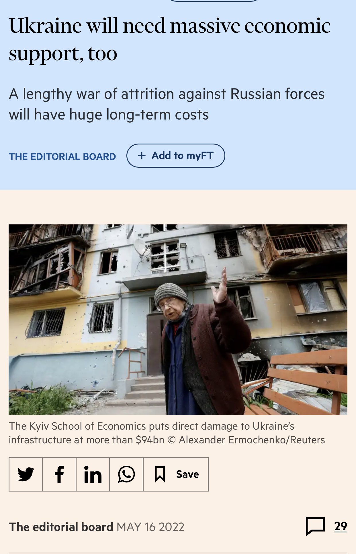 FT editorial praised, NYT criticized for bias on Ukraine war
