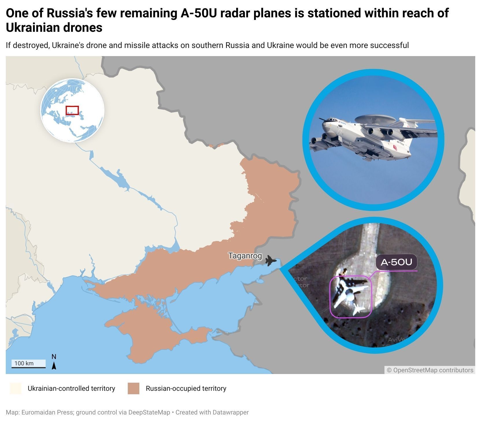 Ukraine’s drones can reach Russia’s vital A-50U radar jet near frontline