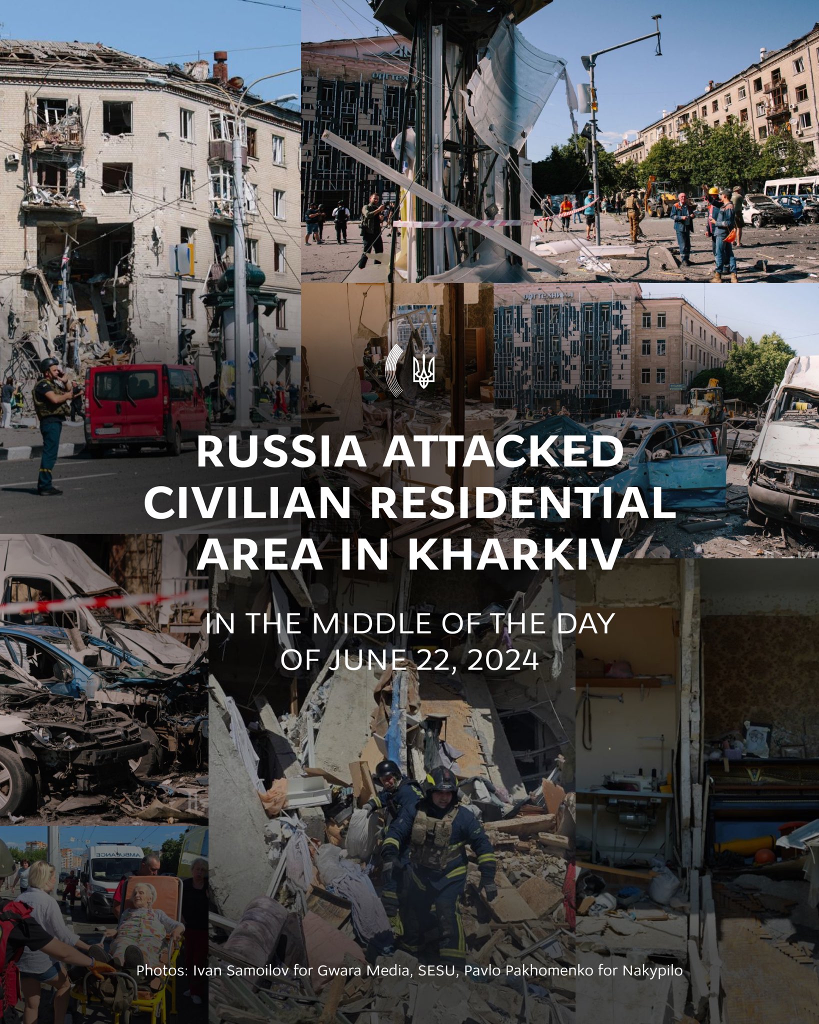 Russia hits Kharkiv residential building, industrial site; 3 dead, 37 injured