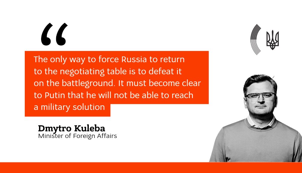 Kuleba: Ukraine proposed diplomacy, Russia prioritizes war