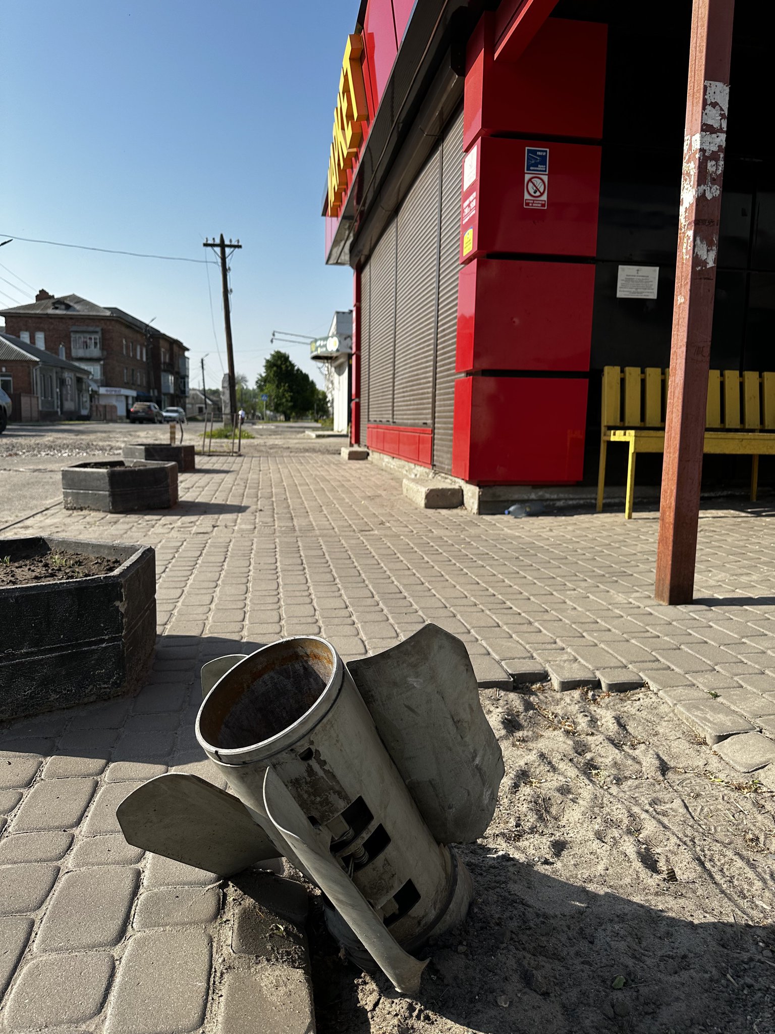 Signs of war were everywhere in Volchansk