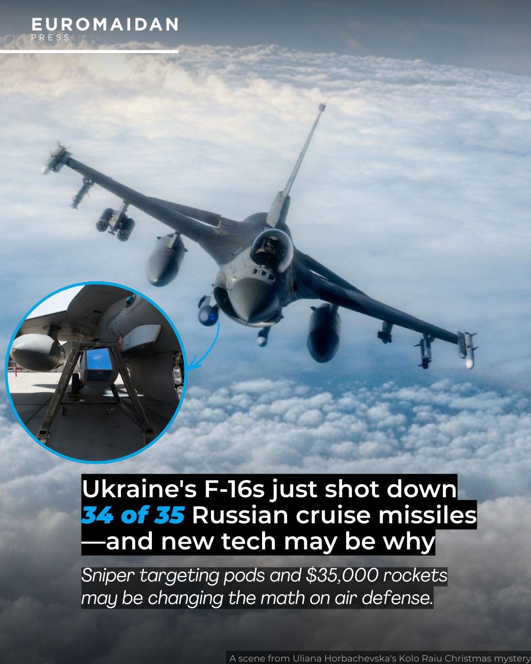 Ukraine’s F-16s destroy 34 Russian missiles in one night