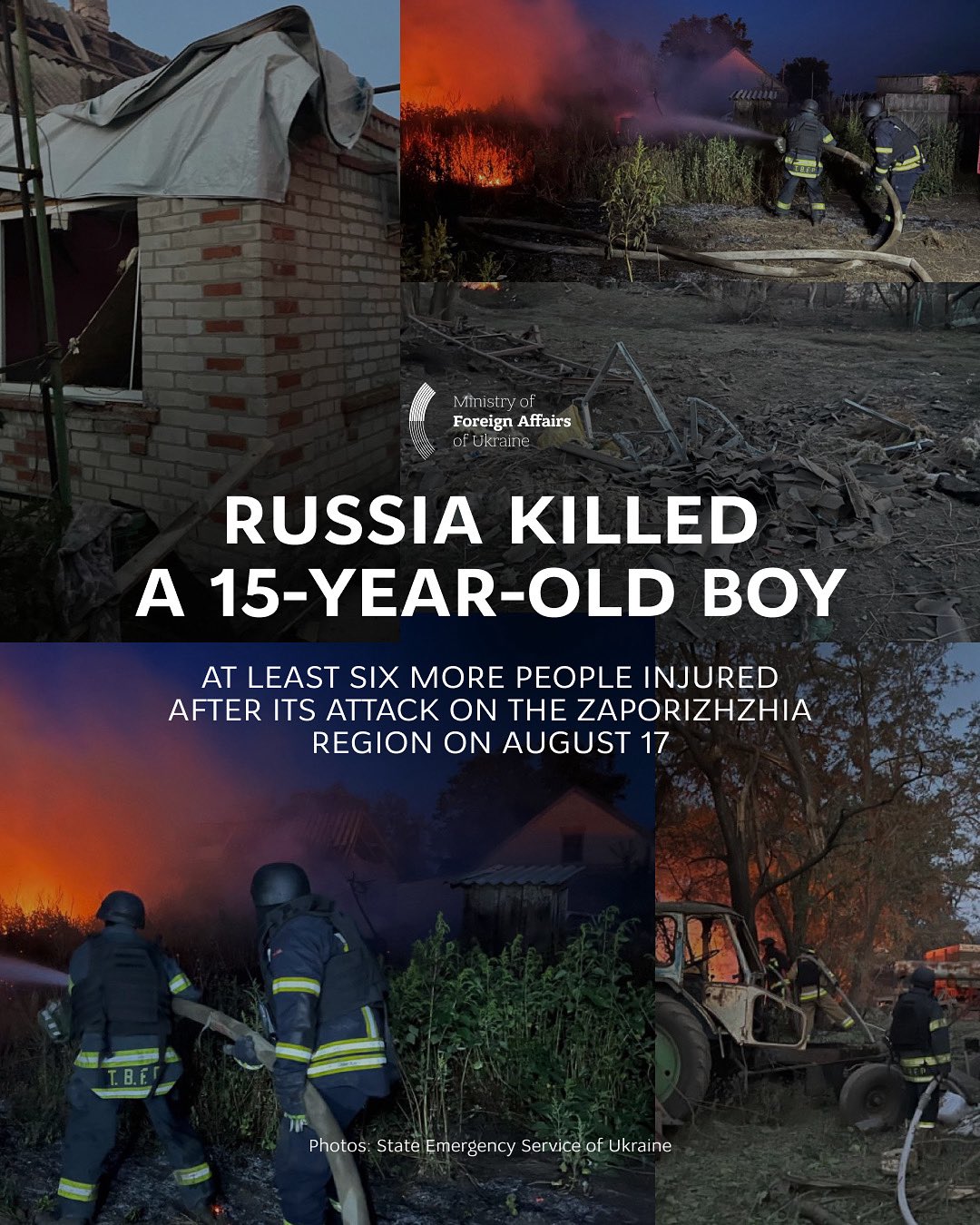 Russian attack kills teenage boy, injures family in Zaporizhzhia