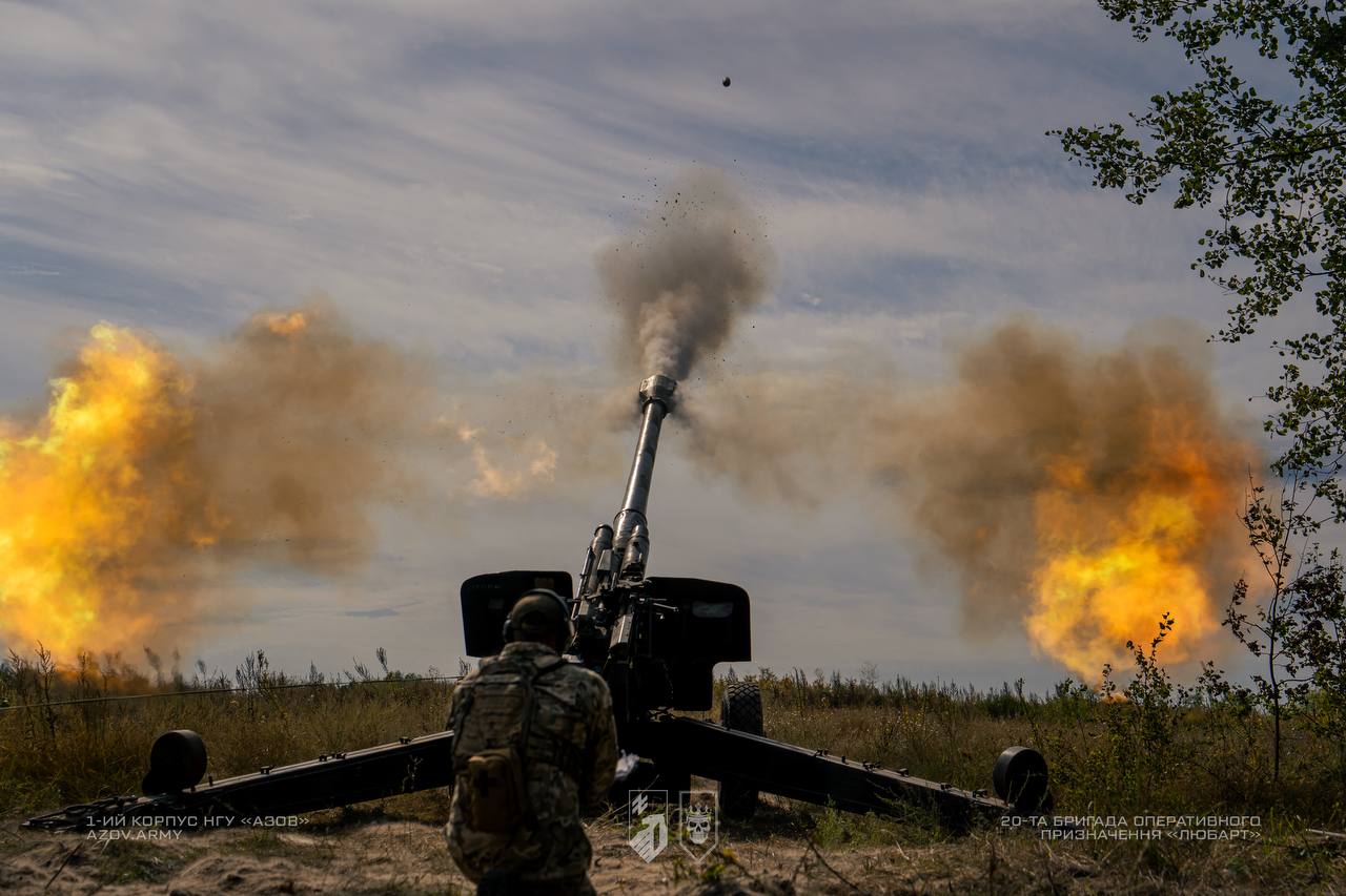 National Guard Lyubart brigade artillery strikes on Russian occupiers