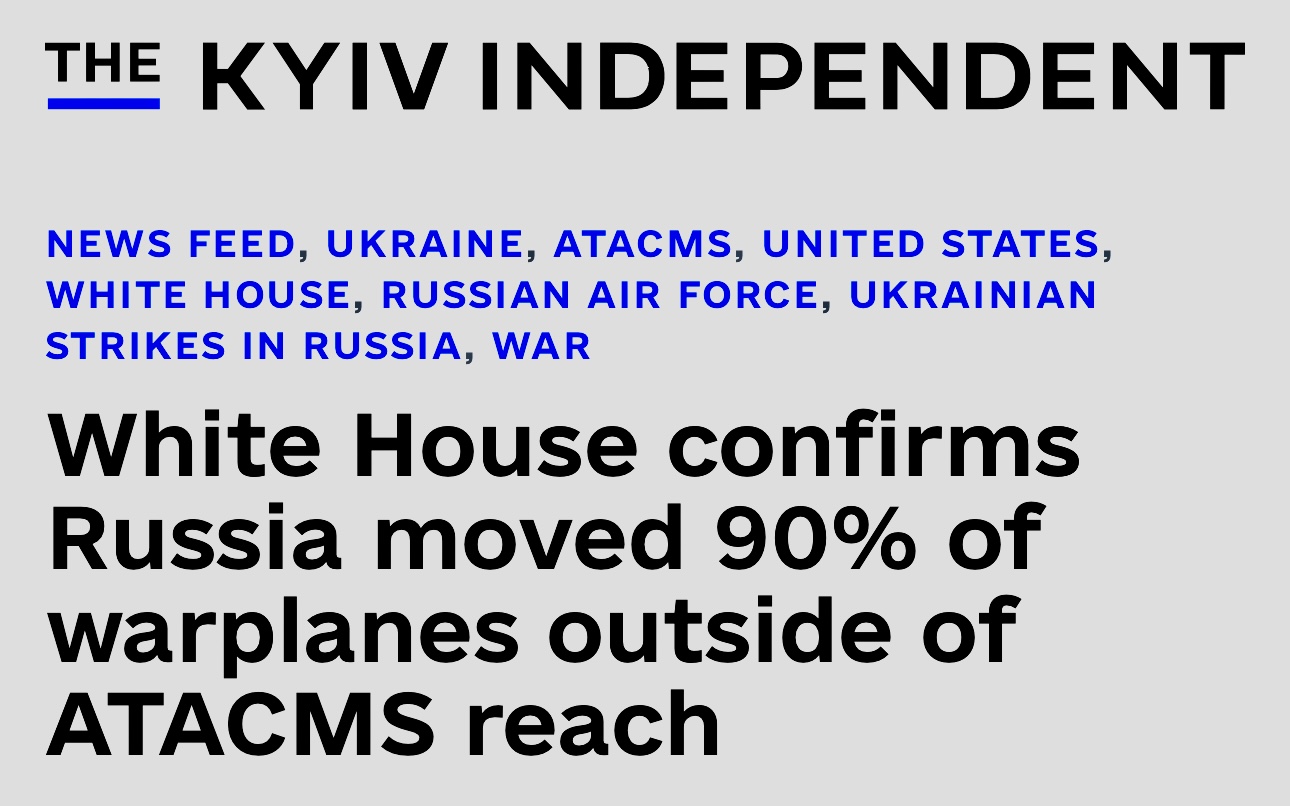 White House waits for Russia to move planes out of ATACMS range