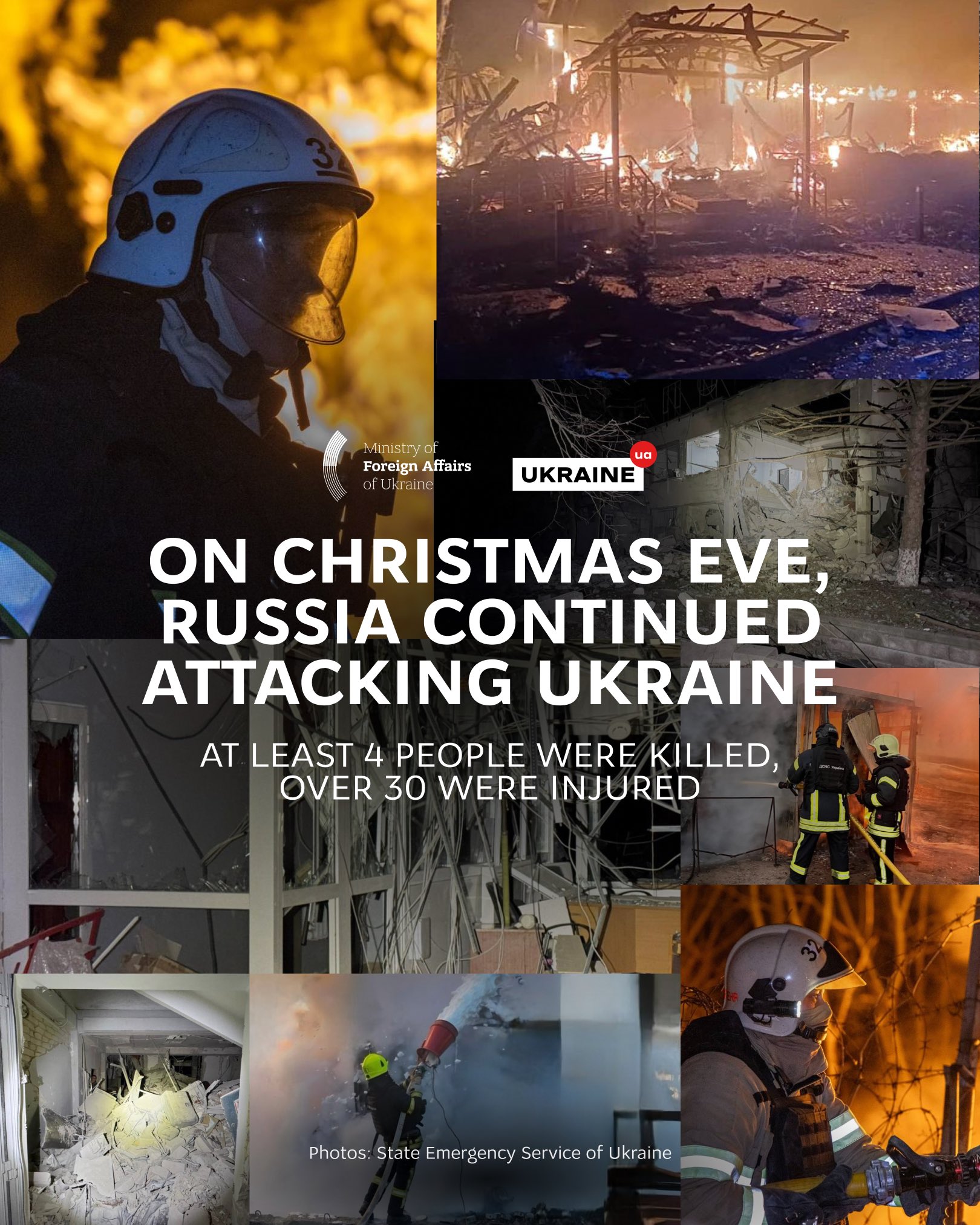 Russia attacks Ukraine on Christmas