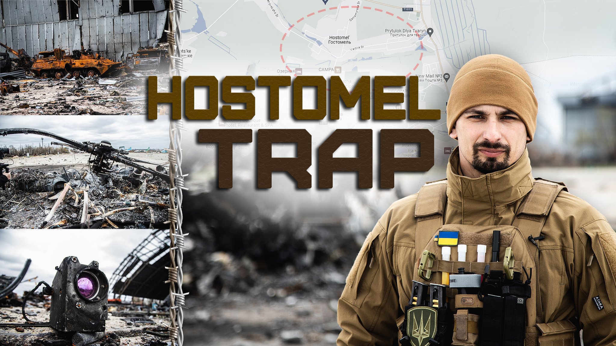Battle for Hostomel Airport near Kyiv in February 2022