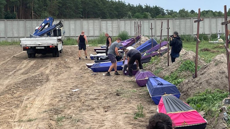 15 unidentified civilian bodies buried in Bucha