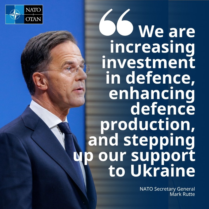 Rutte highlights Allies’ defence investment and Ukraine support