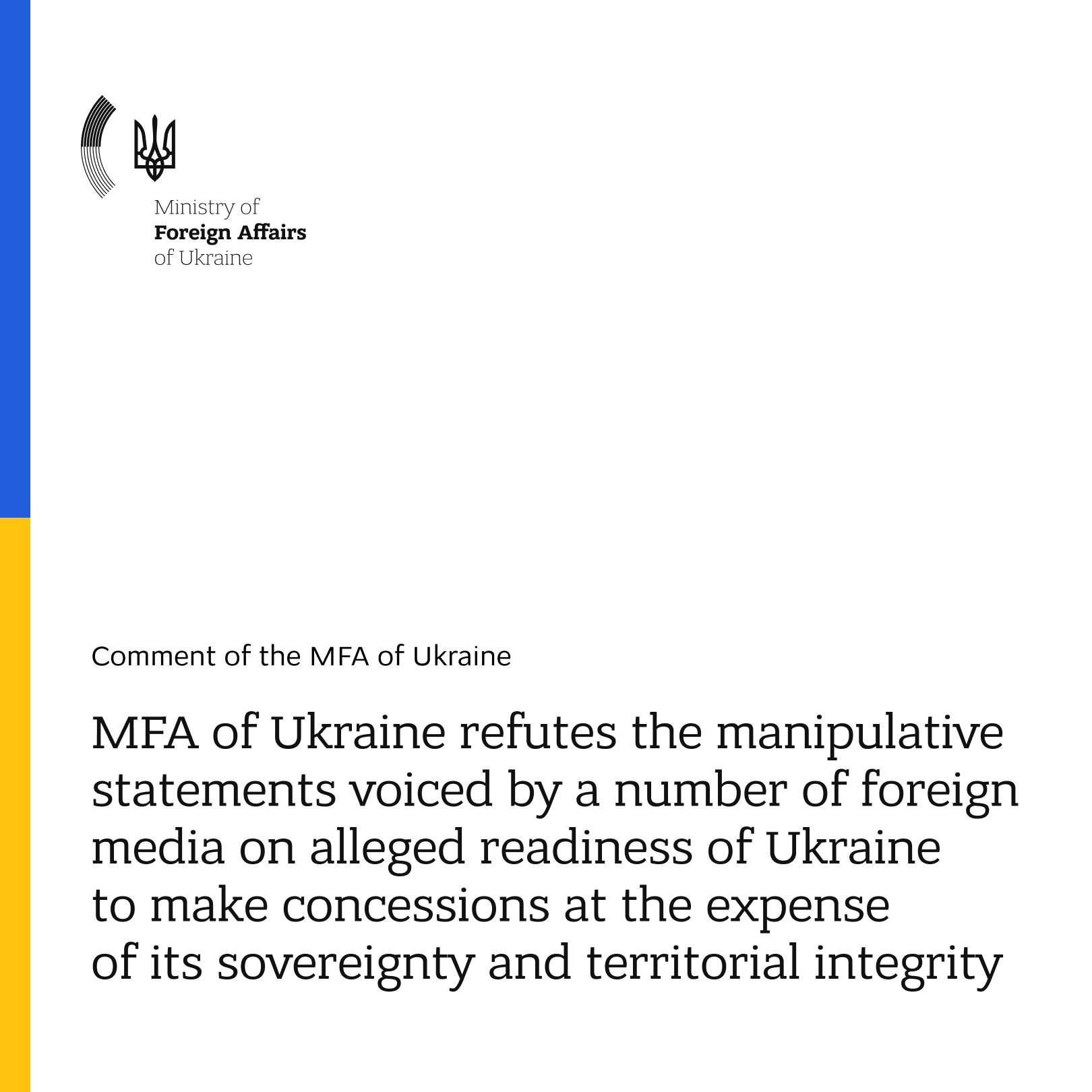 Ukraine Peace Formula only realistic way to restore just and lasting peace