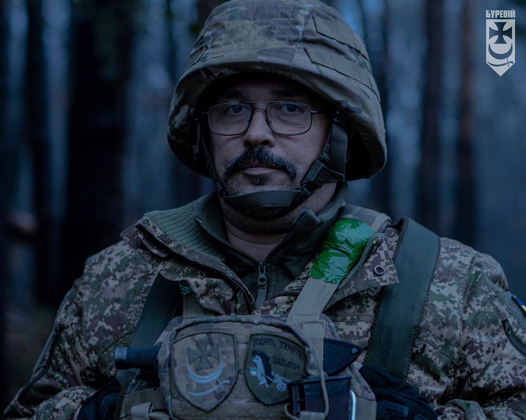 Ukrainian Bureviy brigade sappers on the front line before deployment