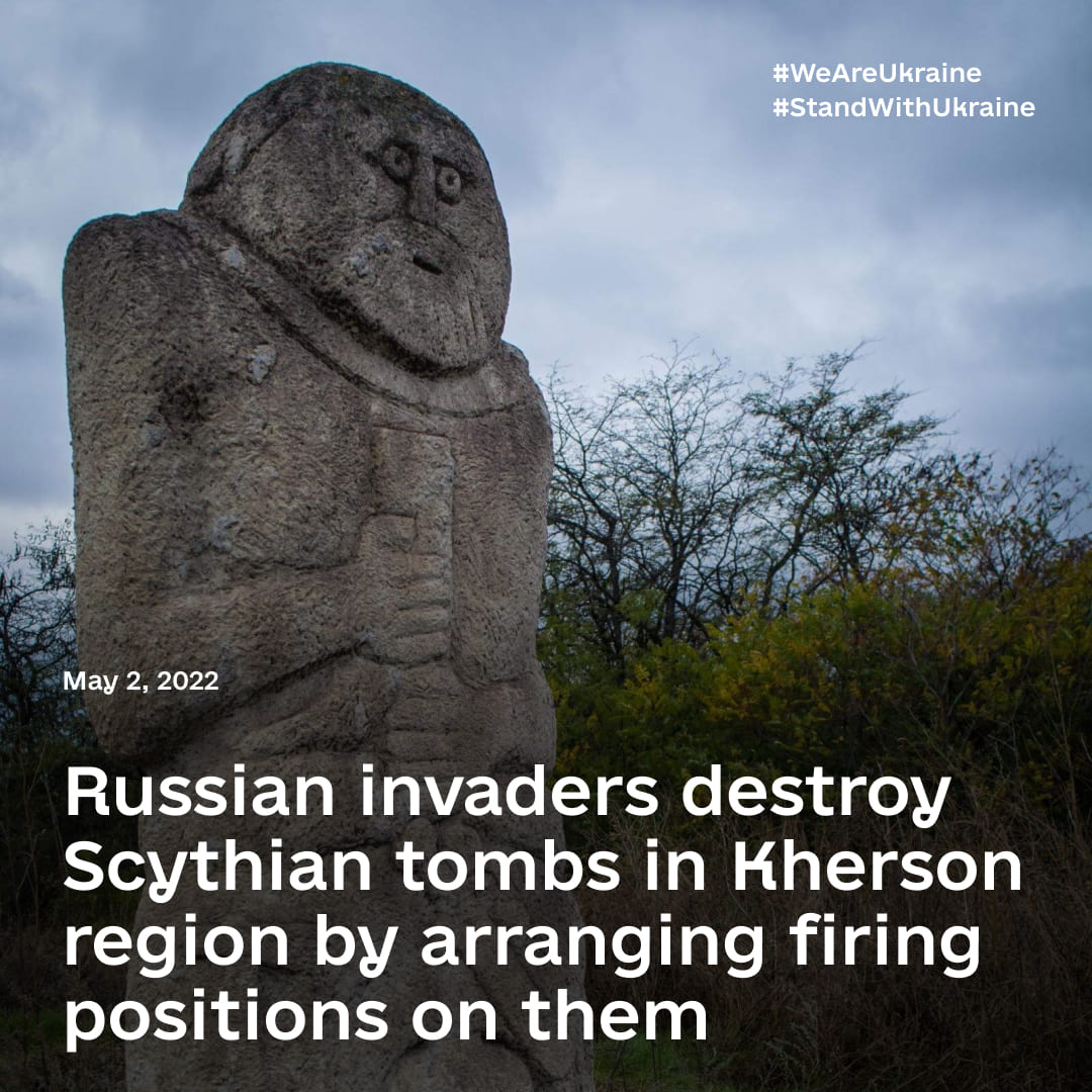 Russian invaders destroy ancient Scythian tombs in Kherson