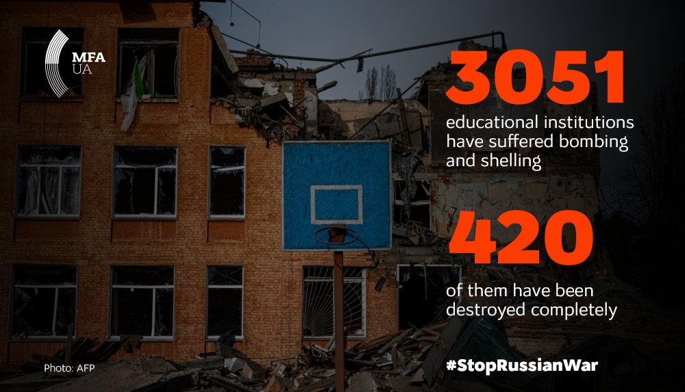 Russia continues bombing schools in Ukraine on Education Day