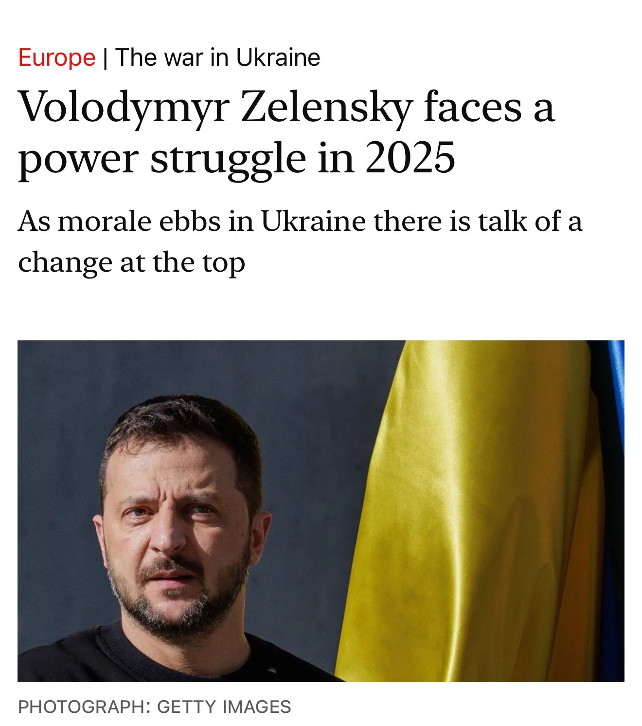 The Economist floats Ukraine ceasefire and election dates