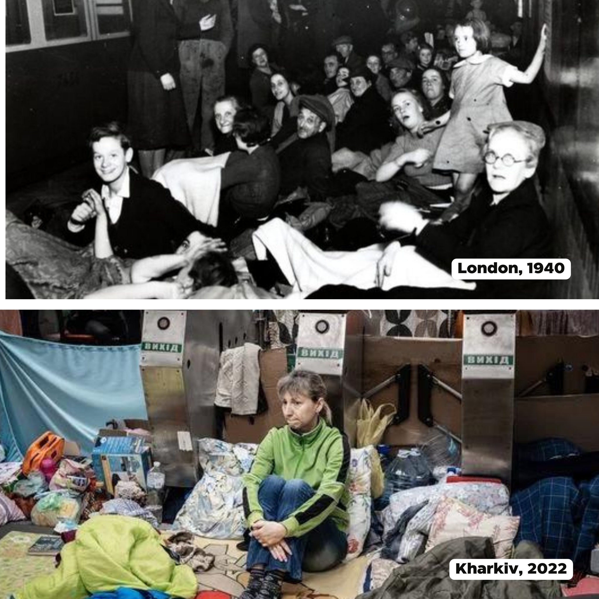 History Repeats: Wartime Shelters in London 1940 and Kharkiv 2022