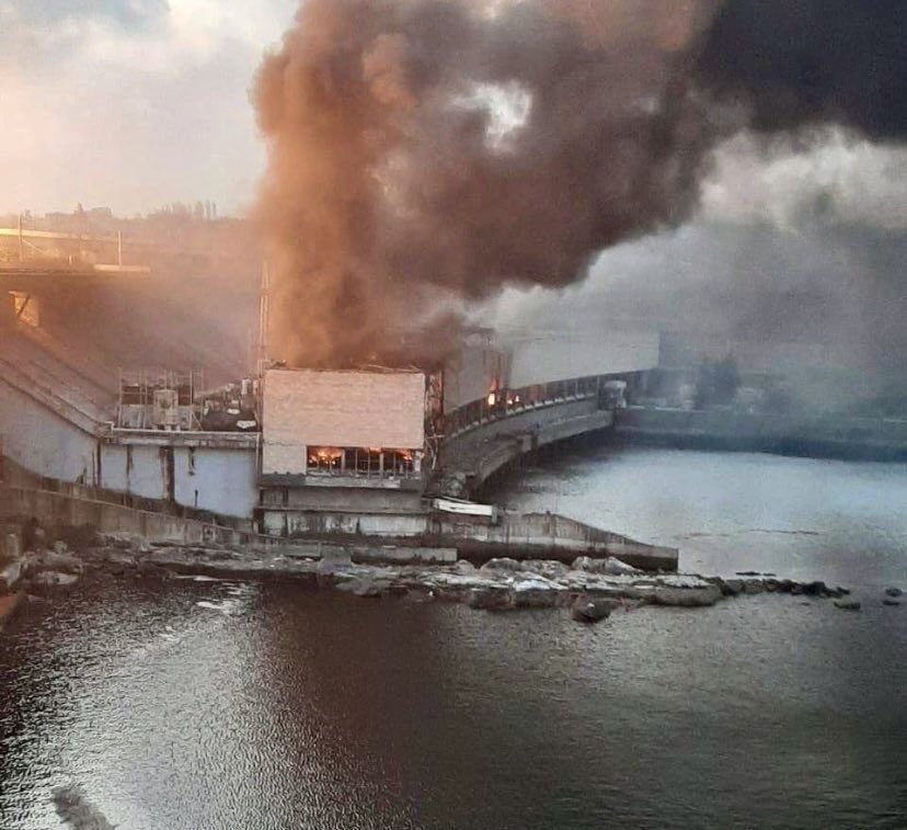 Russian attacks plunge Ukraine into blackout, hit largest hydro dam