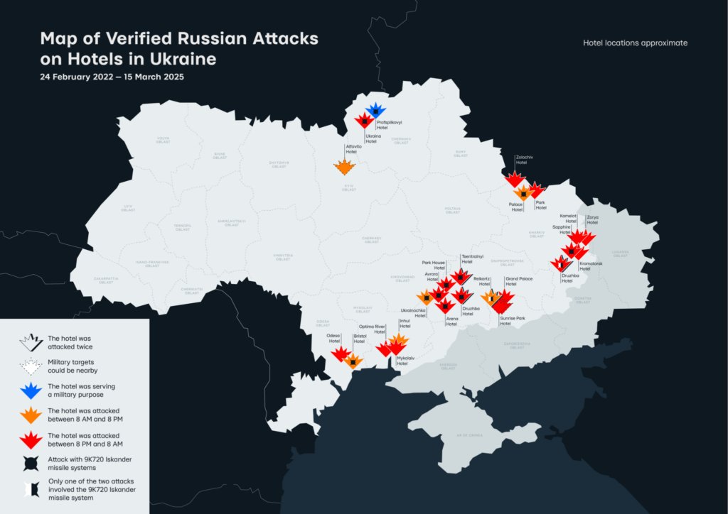 Russian strikes on hotels target civilians, not military
