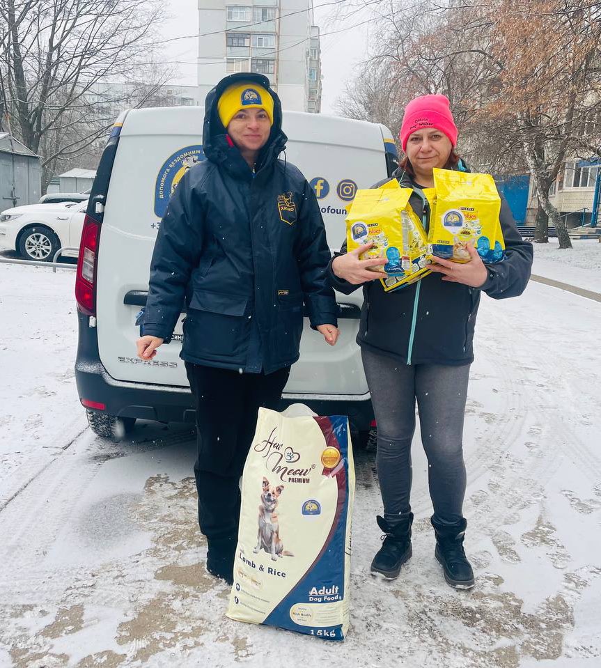 Hachiko team expands deliveries in Kharkiv region, cares for pets during winter