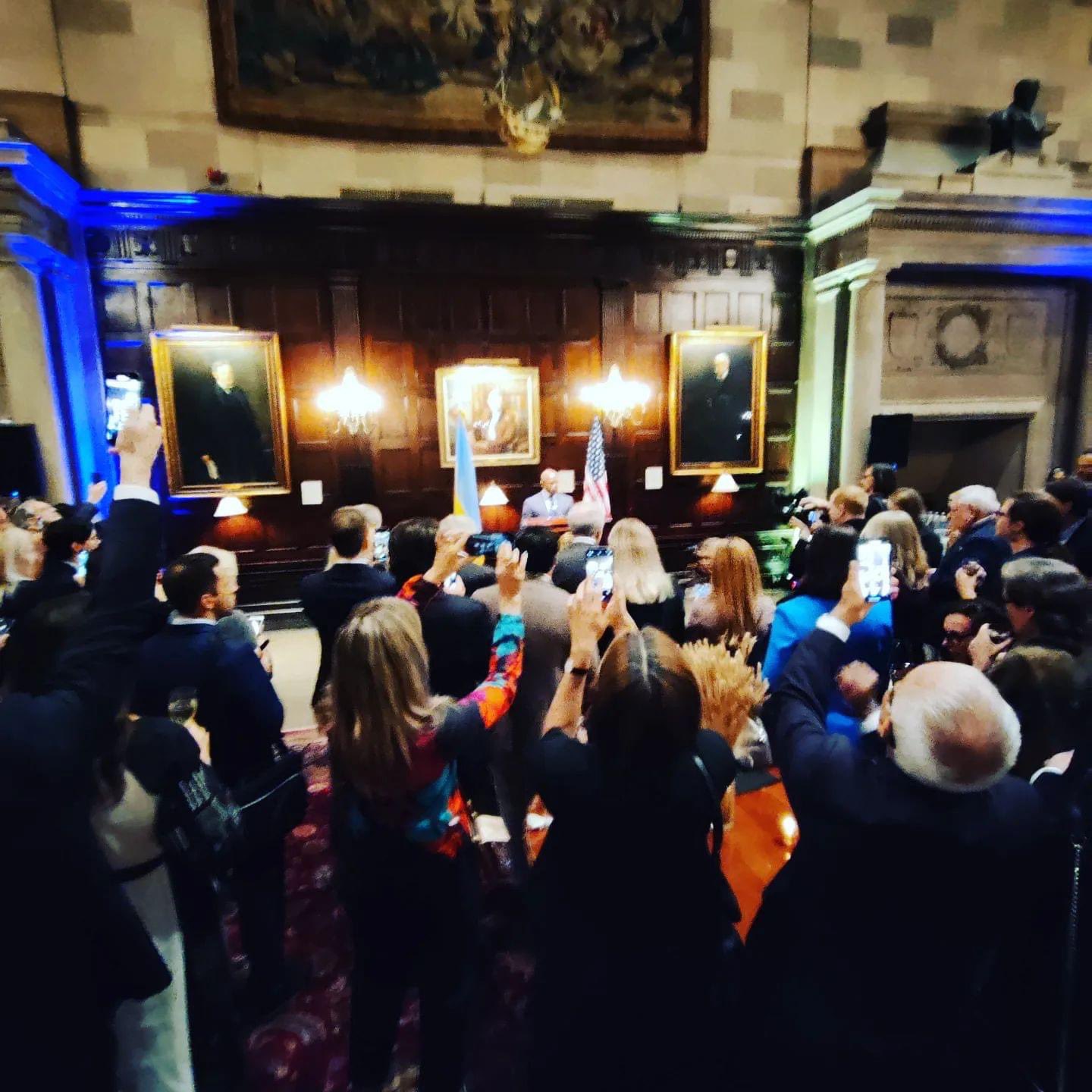 NYC Mayor speaks at Kyiv School of Economics fundraiser