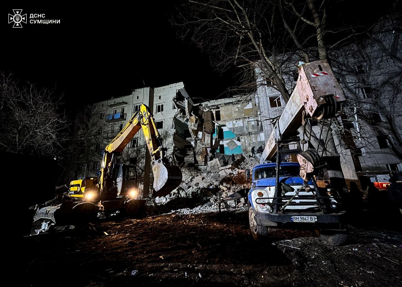 Russian drones hit Hlukhiv dormitory, nine dead