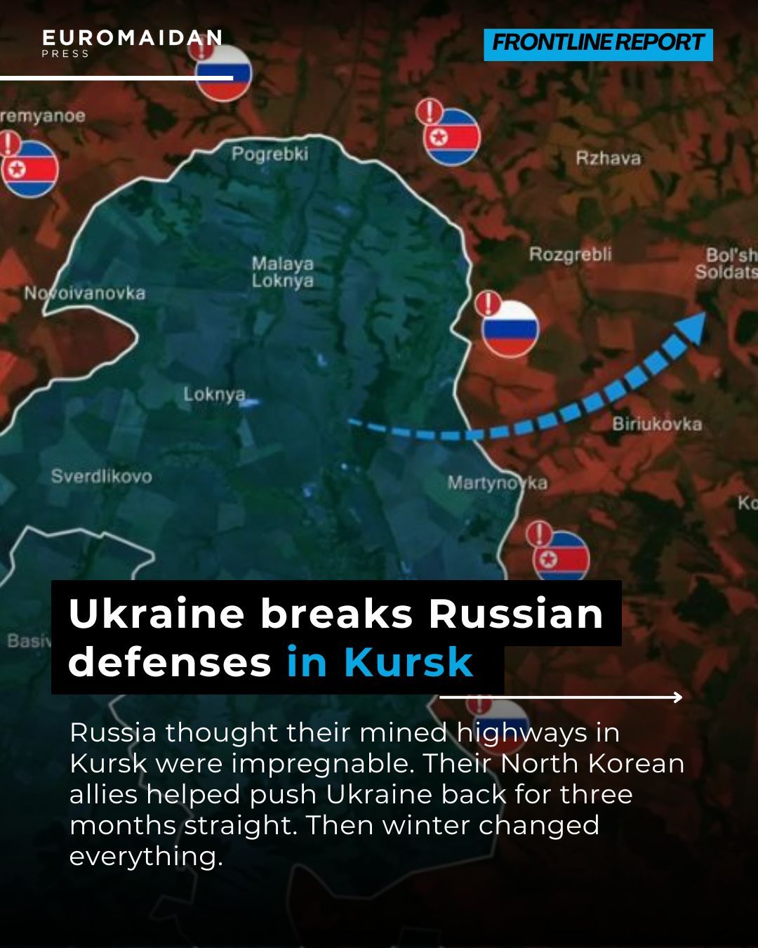 Ukraine exploits frozen terrain to bypass Russian minefields