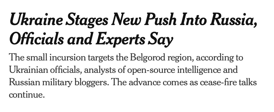 Ukraine enters Russia near Belgorod