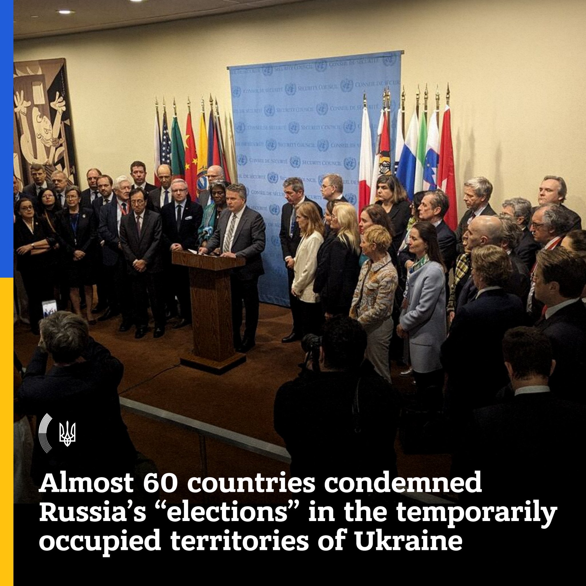 Ukraine and 56 UN states denounce elections on foreign territory