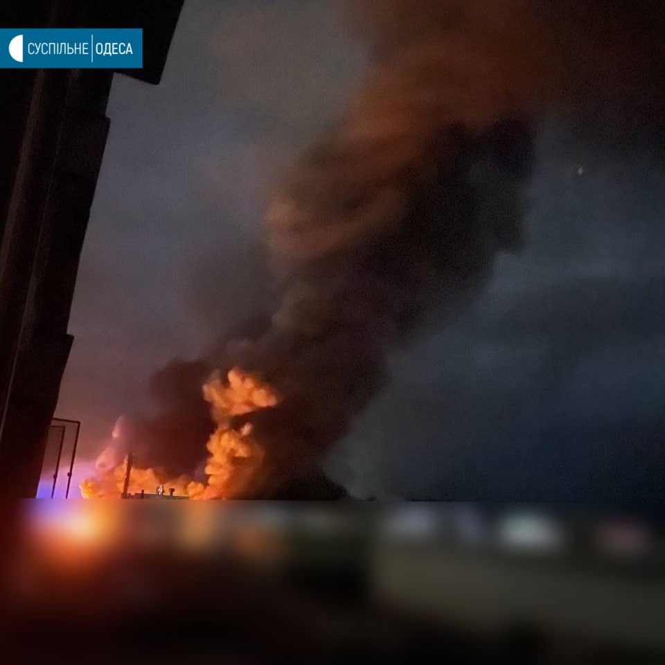 Odesa shopping mall on fire after missile strike, multiple explosions reported