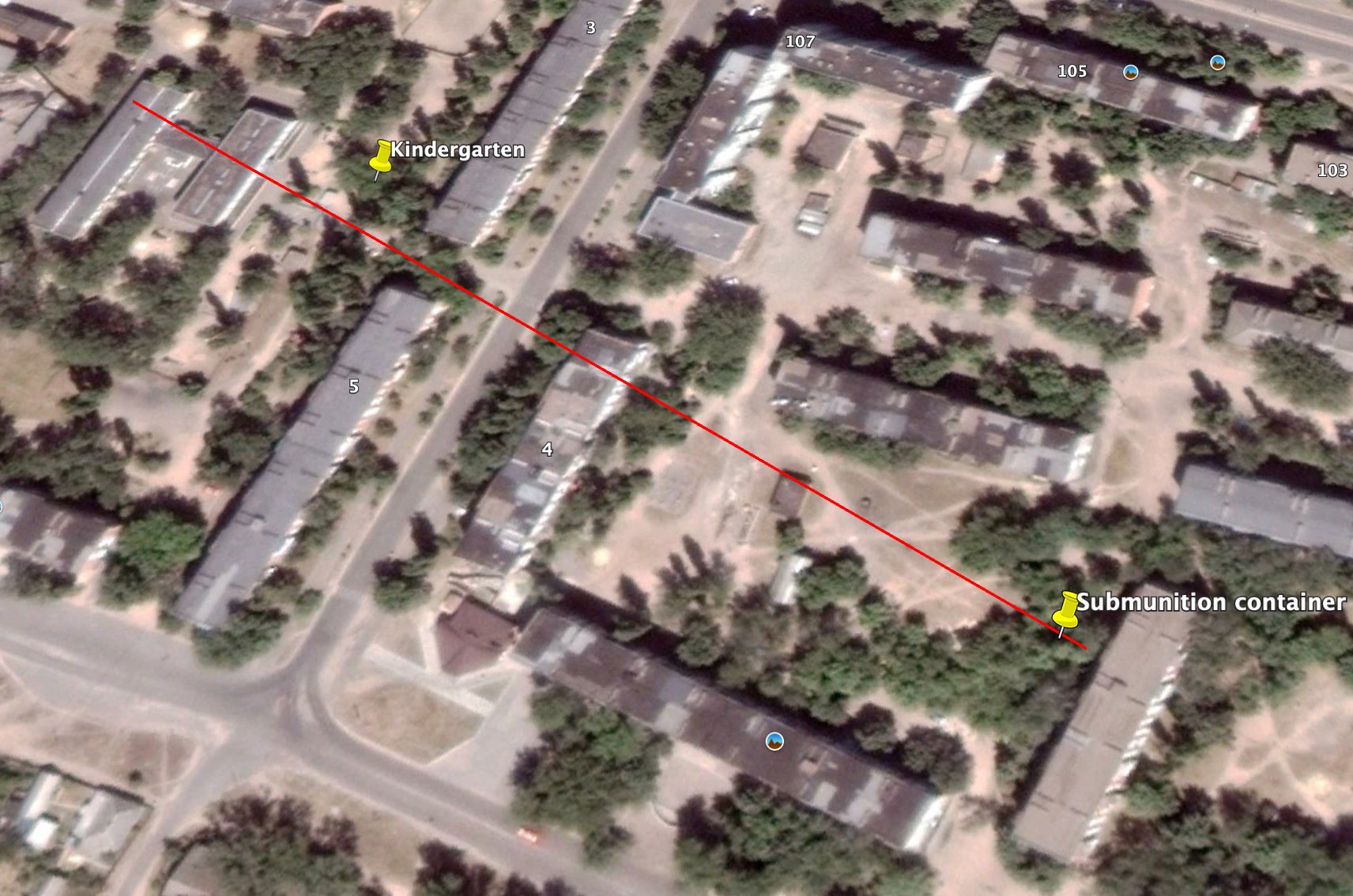 Russia used cluster munitions to attack kindergarten, Bellingcat confirms