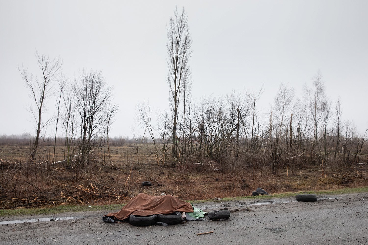 Civilians dead, naked women burned by Russian barbarians near Kyiv