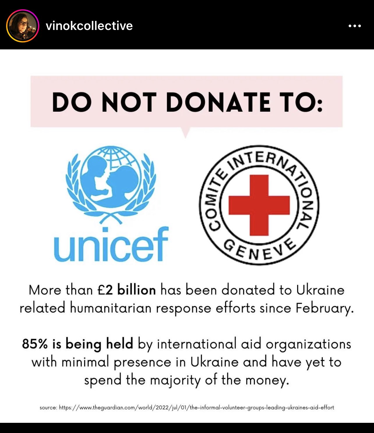 Ne donnez pas aux fonds internationaux pour l’Ukraine