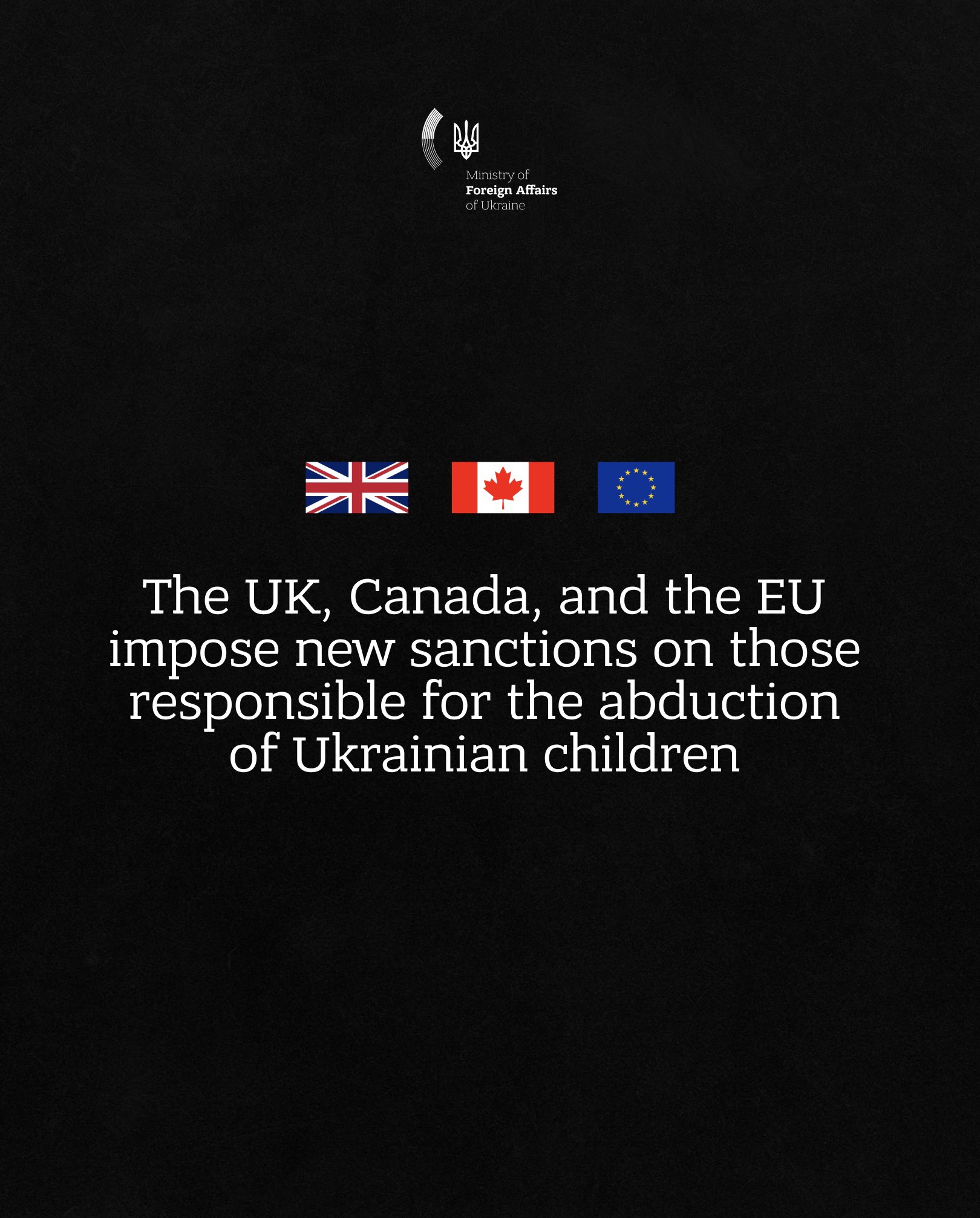 Joint efforts needed to return Ukrainian children and hold responsible parties accountable