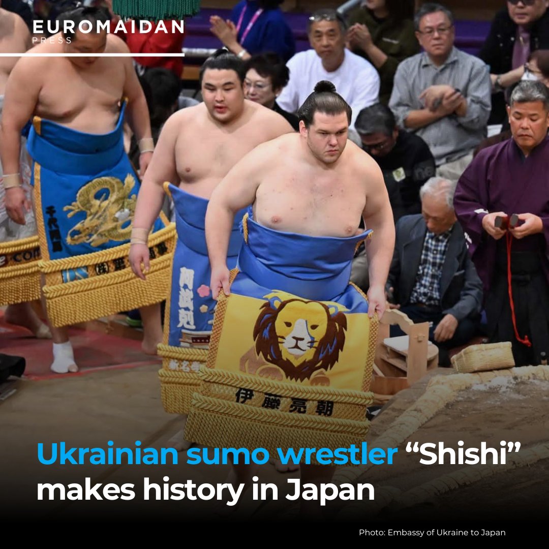 Ukrainian Sumo Wrestler “Shishi” Wins Second Tournament in Japan