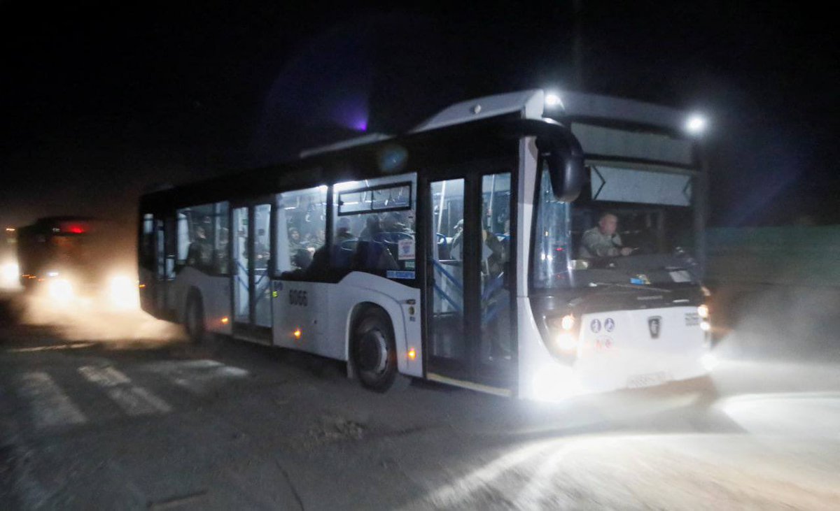 Wounded Ukrainian soldiers evacuated from Azovstal arrive in occupied Novoazovsk
