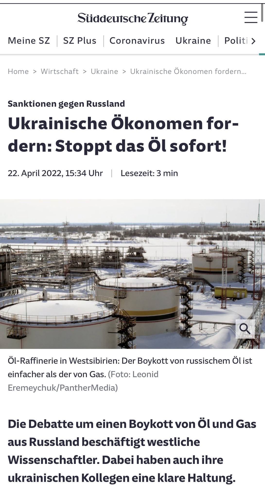 Ukrainian economist: Russian gas and oil contribute to killing in Ukraine