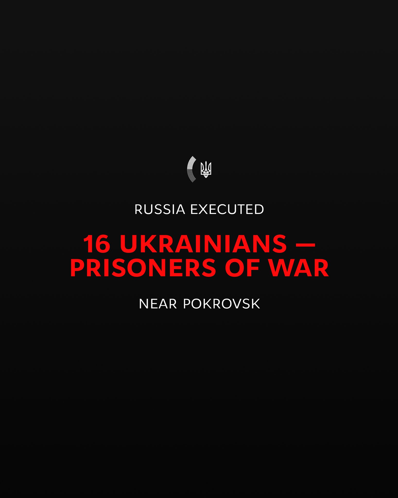 Russia accused of shooting 16 Ukrainian POWs near Pokrovsk